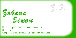 zakeus simon business card